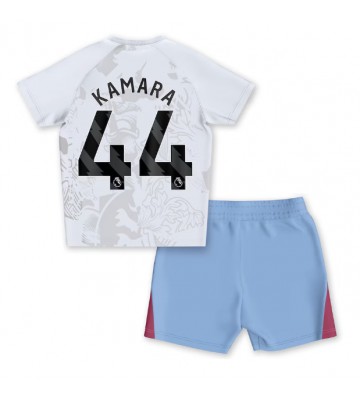 Aston Villa Boubacar Kamara #44 Borta Kläder Barn 2023-24 Kortärmad (+ Korta byxor)
